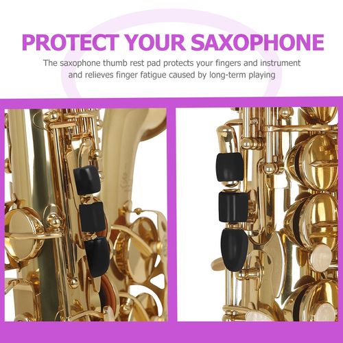 Reusable Silicone Saxophone Side Key Protective Covers 6Pcs Black Durable Set — image 6