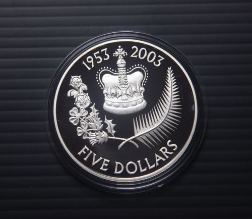 New Zealand 5 Dollars 2003 Silver Proof — image 1