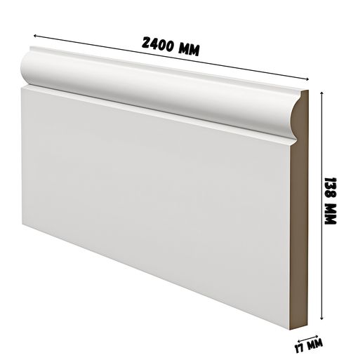 TORUS MDF Skirting Board  2400mm-  Fully Finished Skirting Boards — image 4