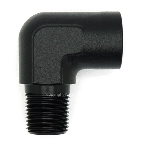 3/8 NPT BLACK 90 Degree MALE FEMALE ELBOW Coupler Union Hose Fitting Adapter