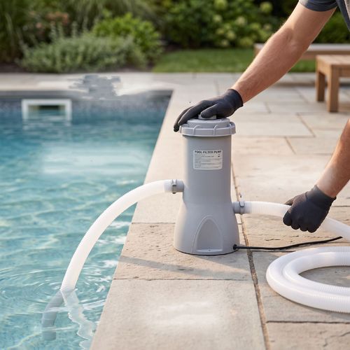 Above Ground Pool Filter Pump 1000 GPH Powerful Swimming Pool Cartridge Filter — image 5