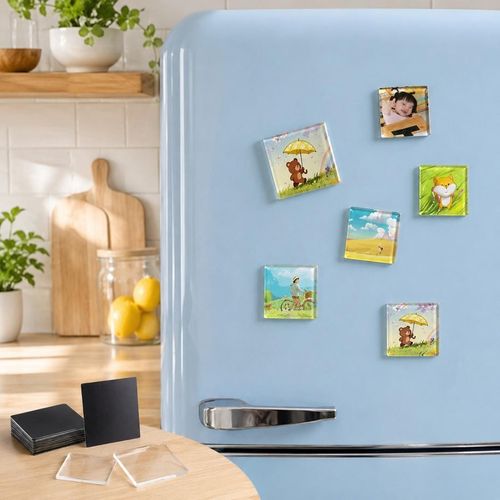 10PCS DIY Fridge Magnet Craft Set, Clear Acrylic Fridge Magnets Making Kit — image 7