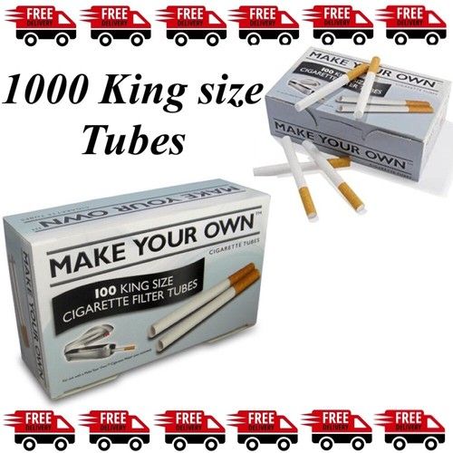 1000 MAKE YOUR OWN BY RIZLA CIGARETTE KING SIZE FILTER TUBES THE NEW CONCEPT