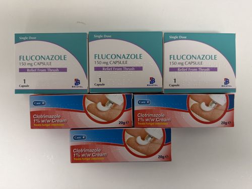 Thrush Treatment Kit 3 Fluconazole 150mg Capsules + 3 Clotrimazole 1% Cream — image 3