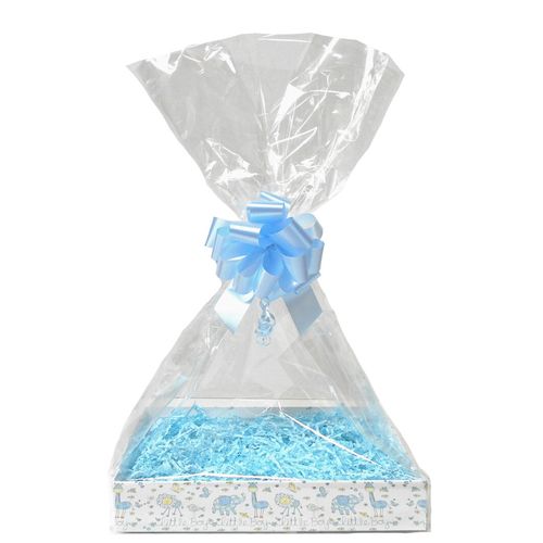 Make Your Own Baby Shower Gift Basket DIY Hamper Kit- 20cm Tray, Shred, Bag, Tag — image 1