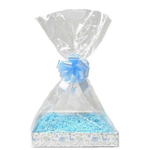 Make Your Own Baby Shower Gift Basket DIY Hamper Kit- 20cm Tray, Shred, Bag, Tag