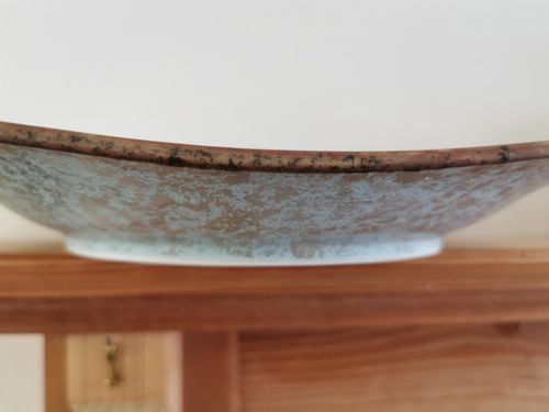 Vintage Japanese Plate, Cherry Blossom, Pale Blue, Kafuh, 23cm Wide, Rare in UK — image 3