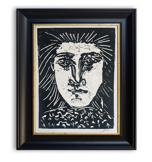 Pablo Picasso Original linocut hand signed and printed from an original block — image 2