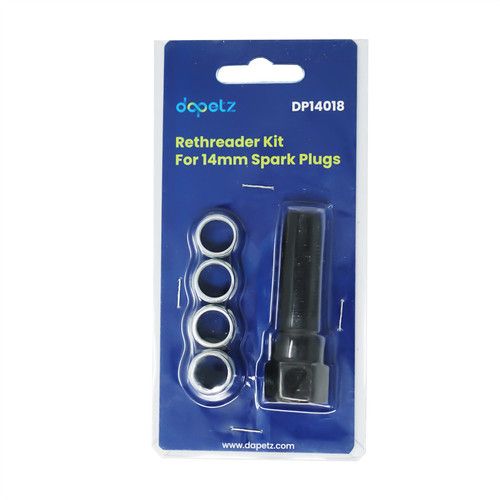 M14 X 14mm Spark Plug Thread Repair Kit Hss Tap Reamer & 4 Rethread Inserts