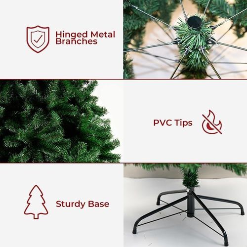 GREEN ARTIFICIAL CHRISTMAS TREE 5FT 6FT 7FT 8FT 10FT XMAS TREE WITH STAND NEW — image 3