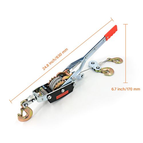 Gear Power Puller Come Along Winch 4 Ton 8800 lbs Heavy Duty Pull Hoist 3 Hooks — image 7