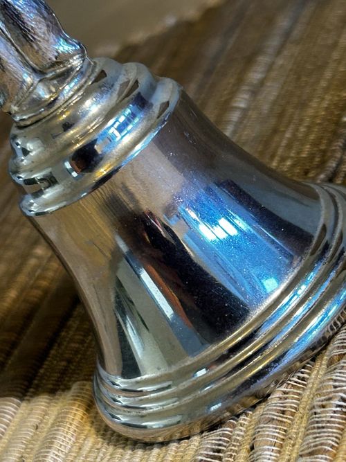 Vintage Lanthe Silver Plated Ornate Teddy Bear Christening Baby Bell 5 In VGC — image 6