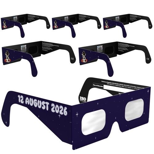 Solar Eclipse Glasses ISO 12312-2 & CE Certified – Safe One Size, Rocketrider