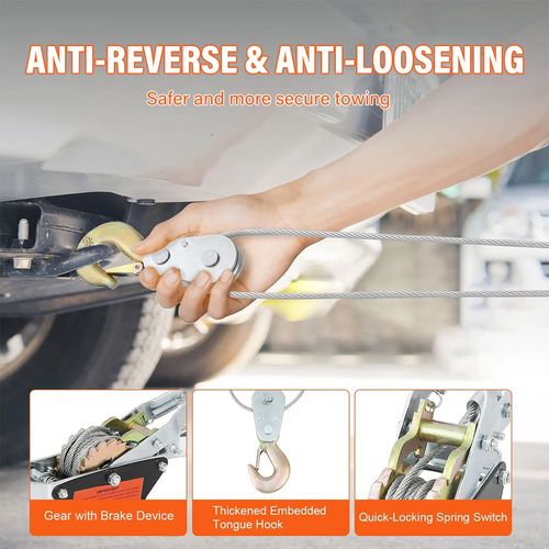 4 T Rachet Come Along Hand Winch Portable Heavy Duty Hand Power Cable Puller UK — image 6