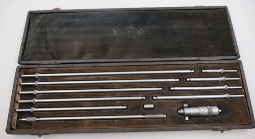 Moore & Wright No.52 Internal Micrometer Set 3-12" Engineers Bore Gauge In Case