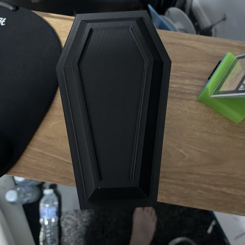 Coffin MTG Deck Box For Magic The Gathering - Black With Red Interior Token/dice — image 5
