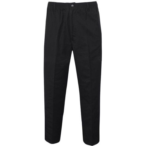 MENS RUGBY TROUSERS ELASTICATED WAIST CASUAL SMART FIT OFFICE WORK PANTS BOTTOMS