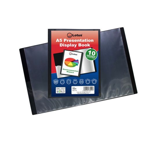 A5/A4/A3/A2 BLACK PRESENTATION DISPLAY BOOK FOLDER 20/40/60/80 POCKET RANGE — image 2