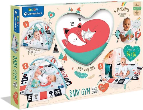 Baby Play Gym With Sensory Activities 94cm x 94cm Play Mat Suitable From Birth — image 1