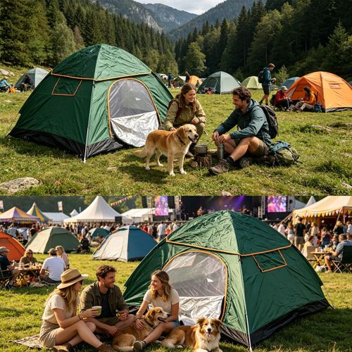 4 Person Easy Pop Up Tent Waterproof Automatic Setup 2 Doors-Instant Family Tent — image 19
