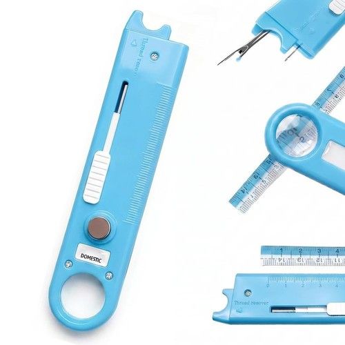 4-in-1 Sewing Needle Threader Tool with Seam Ripper, Magnetic Seam Guide for DIY
