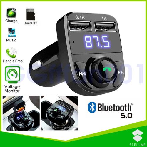 Car Wireless Bluetooth FM Transmitter MP3 Player 2 USB Car Charger Adapter aux — image 8