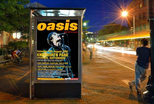 Oasis Poster - Original Knebworth 1996, 60"x40" size, inc Free Sticker — image 2