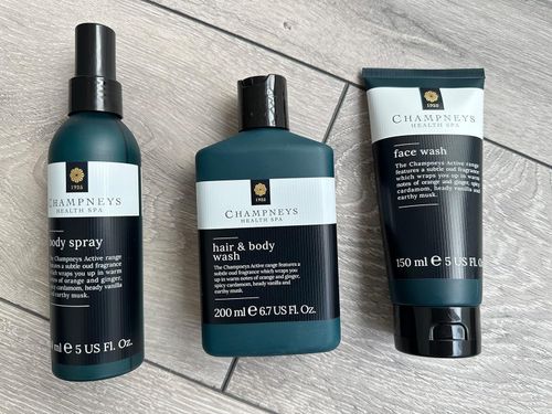 Champneys Recharge Kit Wash Bag Mens Christmas Gift Set Rare Premium Wash Spray — image 4