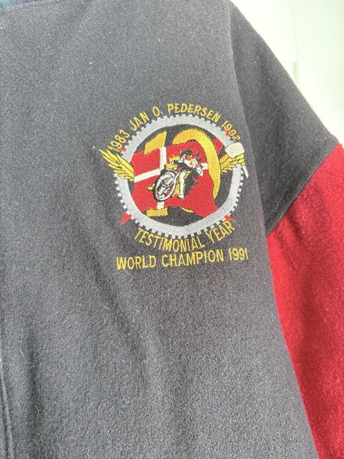 ⁠Vintage Jan O Pedersen Speedway Jacket L Cradley Heathens World Champion 1991⁠ — image 3