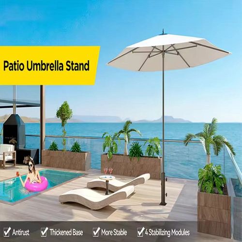 Garden Parasol Base Stand Deck Mount Holder For Patio Umbrella Tube Bracket — image 3