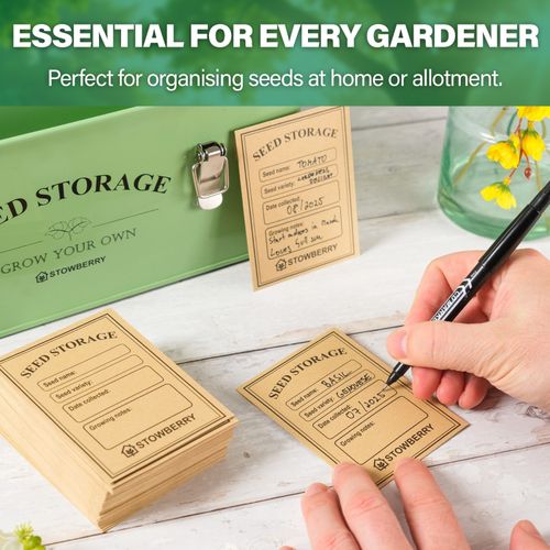STOWBERRY - 50 x SEED ENVELOPES SELF-ADHESIVE SEED STORAGE PACKETS 10.5 x 8CM — image 6