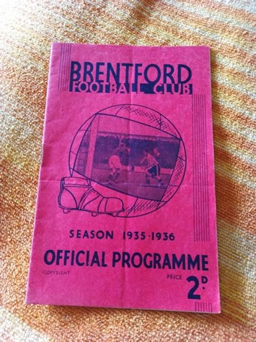 BRENTFORD v Aston Villa 21/9/1935 1935/1936 - PRE-WAR football programme (1)