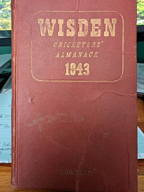 Original Wisden Cricketers' Almanack 1943 (80th Year) Hardcover Cricket Book