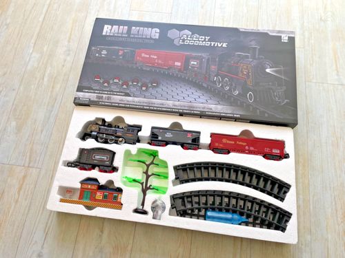 XL Metal loco Steam Railway Train Set. Real steam w sounds . Classic, vintage — image 4