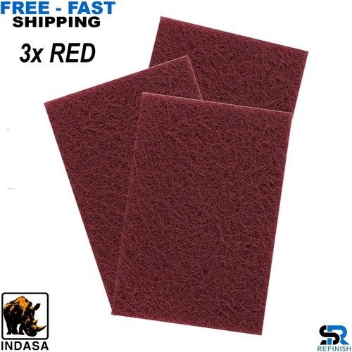 Indasa Red Scotch-Brite Scratch Pads – Very Fine Surface Prep