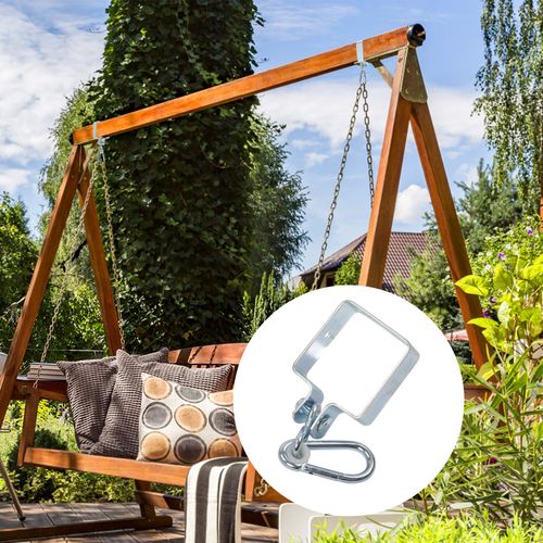 SWING HOOKS HANGERS SQUARE (PAIR) GALVANIZED IRON for 90mm diameter timber 200kg — image 7