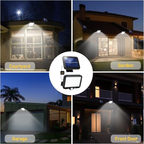 4PACK Outdoor Solar LED Wall Light with PIR Motion Sensor, Waterproof Security — image 6