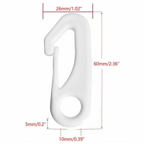 8Pcs Heavy Duty Flagpole Snap Hook Clips Flag Pole Attachment Accessories White — image 3