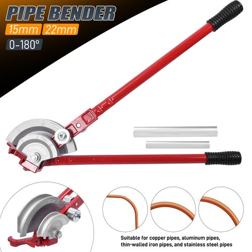 Pipe Bender 22mm & 15mm - Lever Copper Pipe Bender Heavy Duty Plumbers Tool Kit — image 8