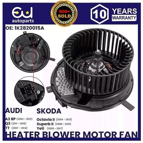 HEATER BLOWER MOTOR FAN FOR AUDI A3 8P Q3 TT MK2 SKODA OCTAVIA SUPERB MK2 YETI