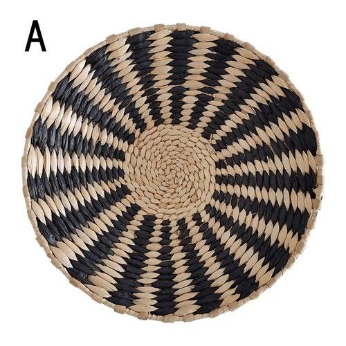 Woven Wall Basket Boho Hanging Wall Decor Handmade Rattan for Living Room Ho