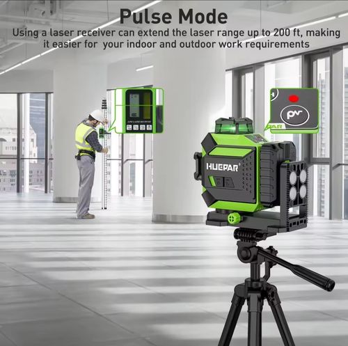 Huepar 703CG 12Lines Green Beam Self Levelling Laser Level with Magnetic Bracket — image 4