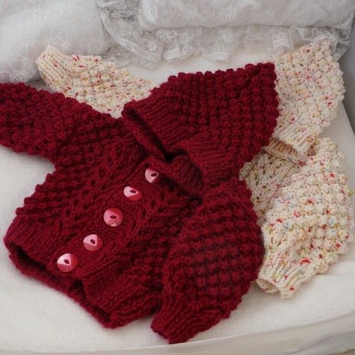 BABY KNITTING PATTERN ARAN 76 UNISEX HOODIE CARDIGAN BY PRECIOUS NEWBORN KNITS