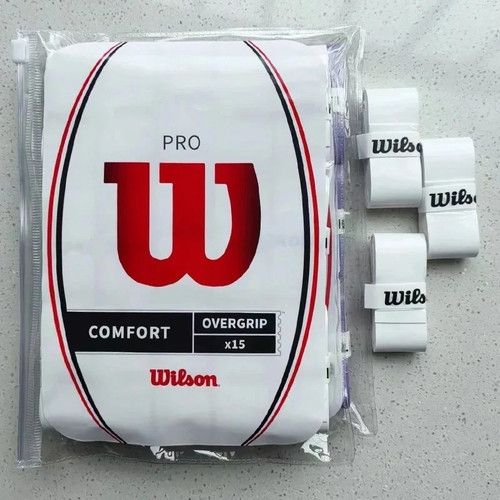 Wilson Pro Comfort Overgrip Tennis Badminton Grip White 15 Pack UK..