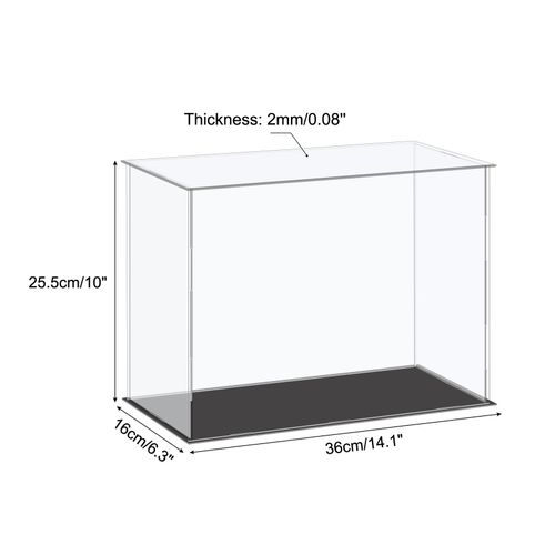 Acrylic Display Case Plastic Box Cube Storage Box Clear 36x16x25.5cm New — image 2