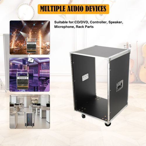 16U Server Rack Server Cabinet Data Cabinet Network Rack Shelf with Wheel 200kg — image 4