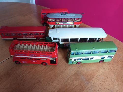 Lot of 6 Diecast Model Buses & Coaches Including London Bus, Tram and Coach — image 4