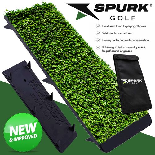 SPURK GOLF STRIKE MAT / LONG PILE GRASS LAUNCH WINTER MAT +SPURK MAT CARRY CASE — image 1