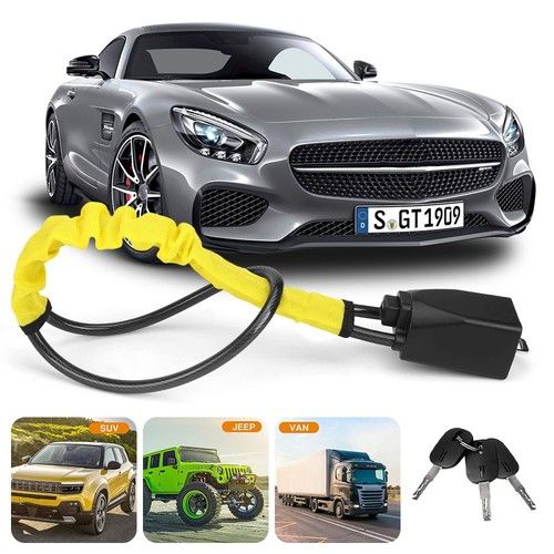 Steering Wheel Seat Belt Lock +3 Keys Car & Van Heavy Duty Anti Theft Device