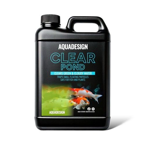 AquaDesign POND CLEAR Water Clarifier 2500ml - Green/Cloudy Water Treats 12500L